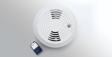 residential smoke detector and battery