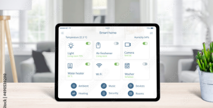 tablet with smart home apps