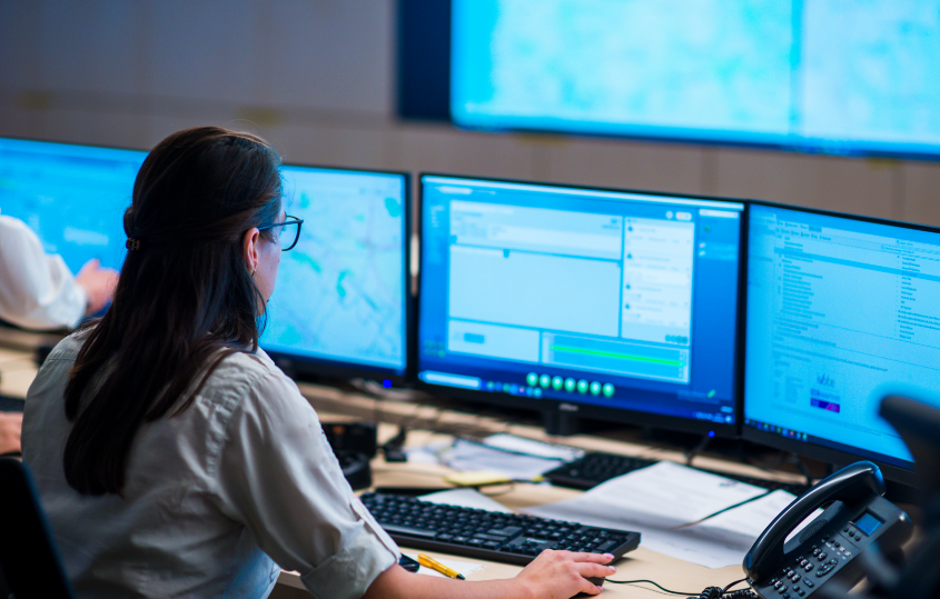 24/7 alarm monitoring at a center